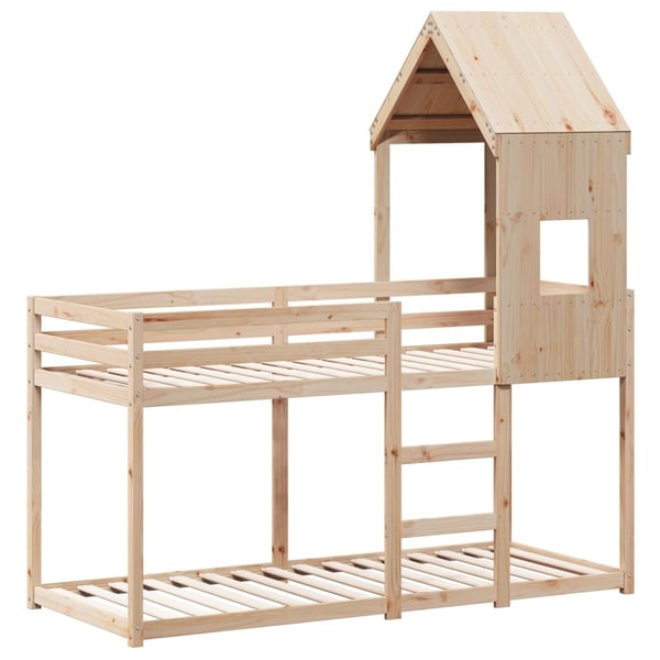 vidaXL Køyeseng uten madrass 90x200 cm heltre furu