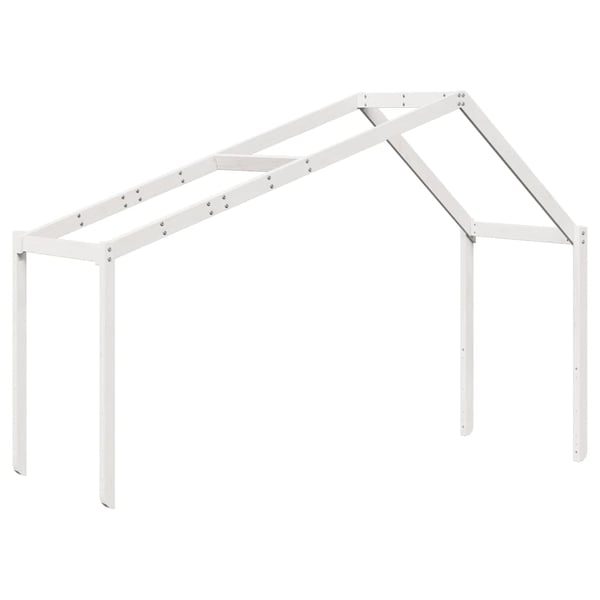 vidaXL køjeseng med tag 75x190 cm massivt fyrretræ hvid