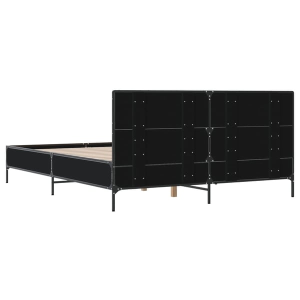 vidaXL Sengeramme svart 150x200 cm konstruert tre og metall