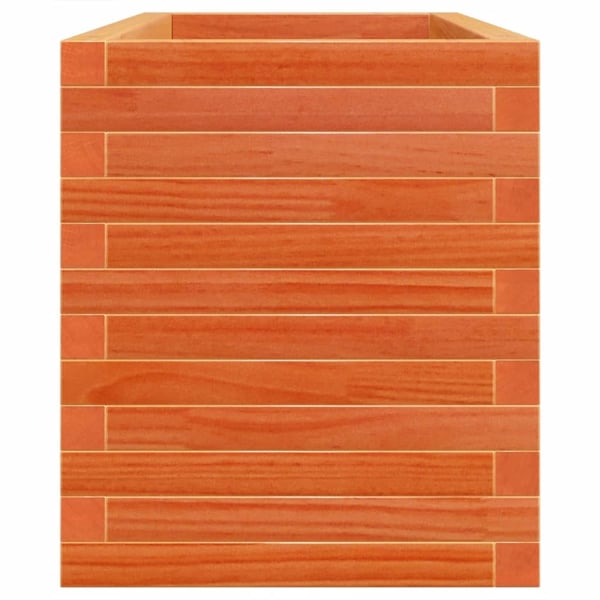 vidaXL Plantekasse voksbrun 110x40x46 cm heltre furu
