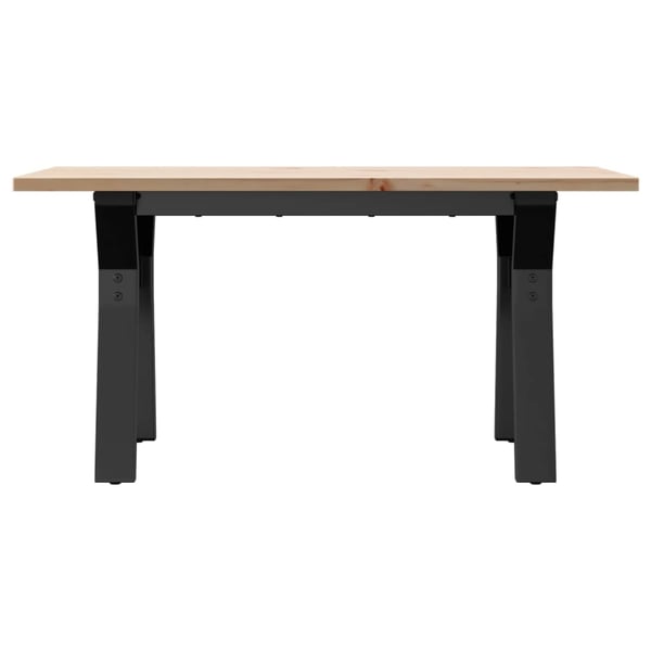 vidaXL Salongbord Y-ramme 80x50x40 cm heltre furu og stål