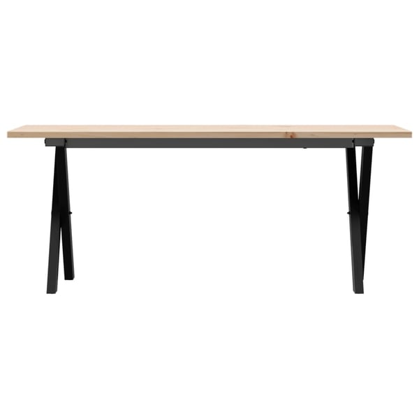 vidaXL Salongbord X-ramme 110x40x45 cm heltre furu og stål