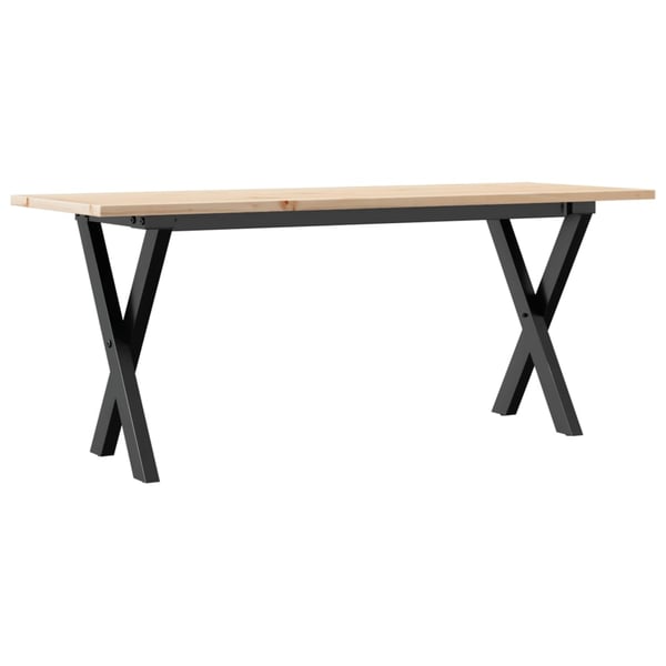 vidaXL Salongbord X-ramme 110x40x45 cm heltre furu og stål
