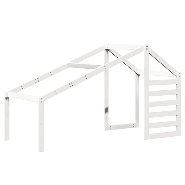 vidaXL Køyeseng med tak hvit 80x200 cm heltre furu