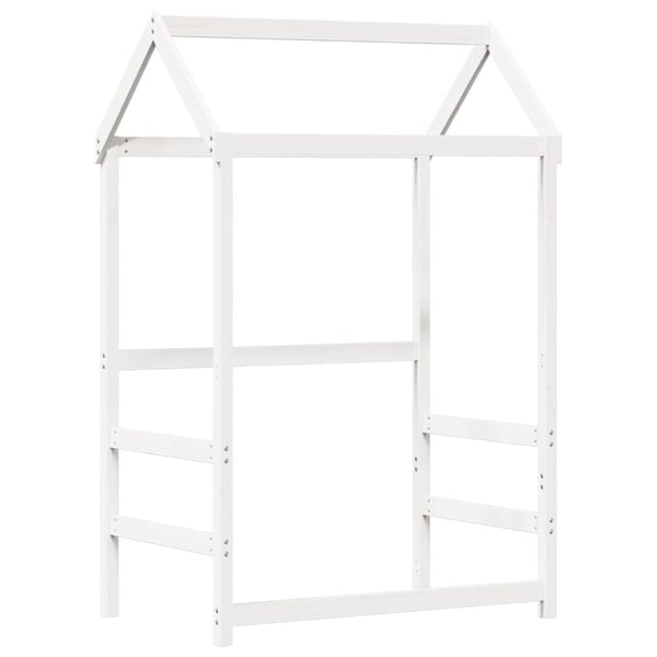 vidaXL Sengeramme med tak hvit 80x200 cm heltre furu
