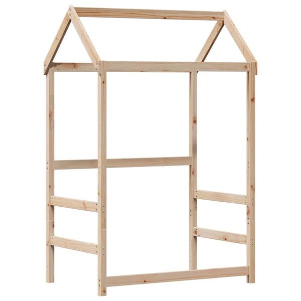 vidaXL Sengeramme med tak 75x190 cm heltre furu