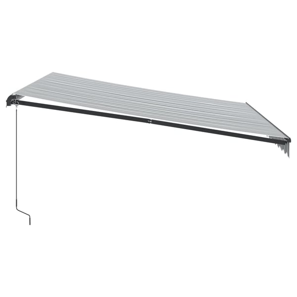 vidaXL Manuell uttrekkbar markise antrasitt og hvit 400x300 cm