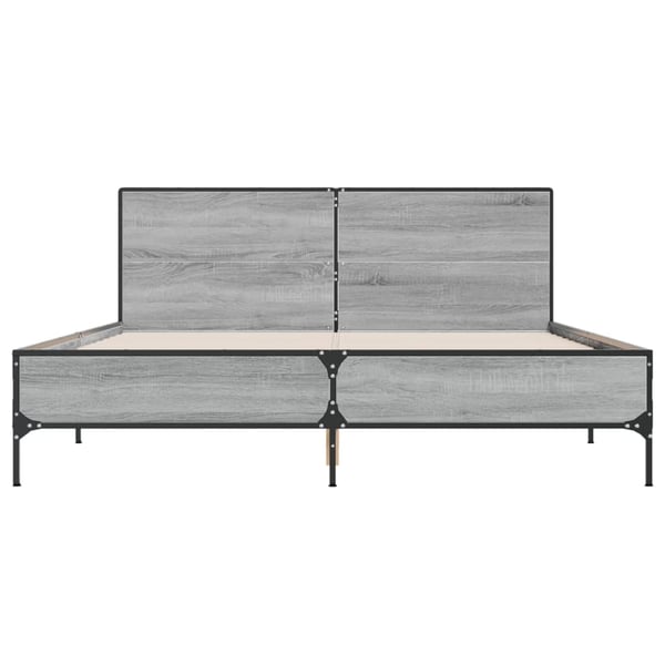 vidaXL Sengeramme sonoma eik 160x200 cm konstruert tre og metall