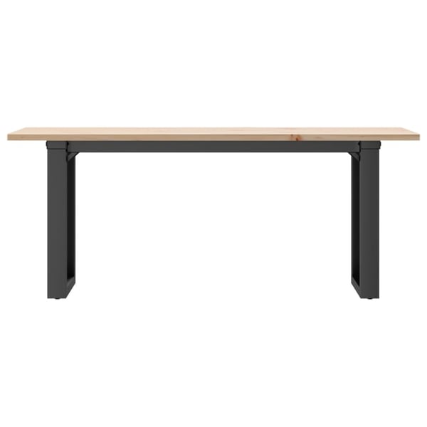 vidaXL Salongbord O-ramme 110x40x45 cm heltre furu og stål