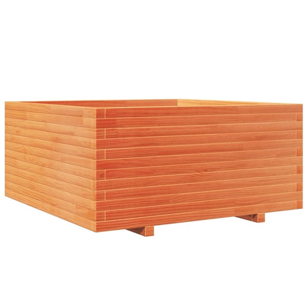 vidaXL Plantekasse voksbrun 100x100x49,5 cm heltre furu