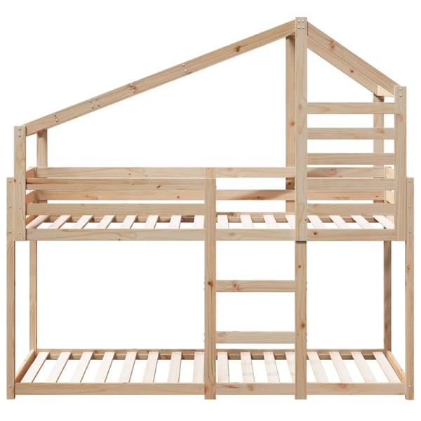 vidaXL Køyeseng uten madrass 90x200 cm heltre furu