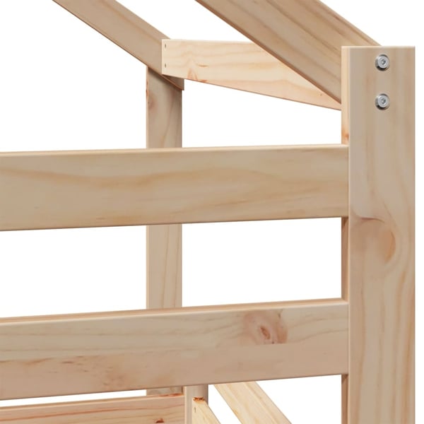 vidaXL Køyeseng uten madrass 90x200 cm heltre furu