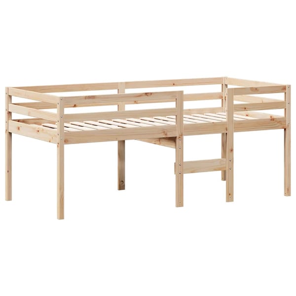 vidaXL Høyseng med tak 90x200 cm heltre furu