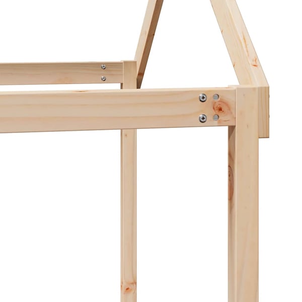 vidaXL Høyseng med tak 90x200 cm heltre furu