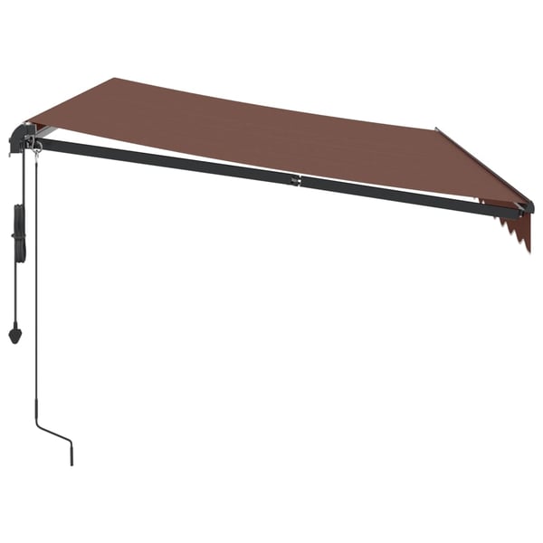 vidaXL Automatisk uttrekkbar markise brun 350x250 cm