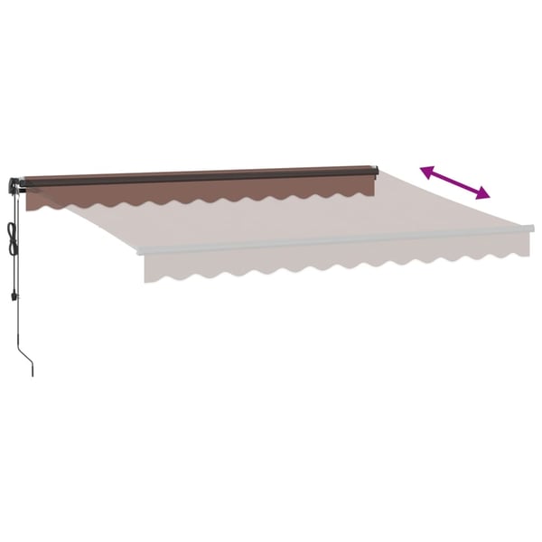 vidaXL Automatisk uttrekkbar markise brun 350x250 cm