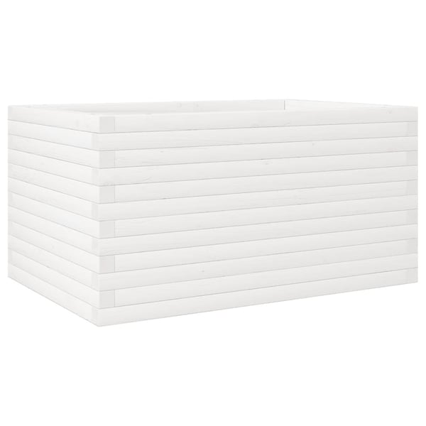 vidaXL Plantekasse hvit 90x60x46 cm heltre furu