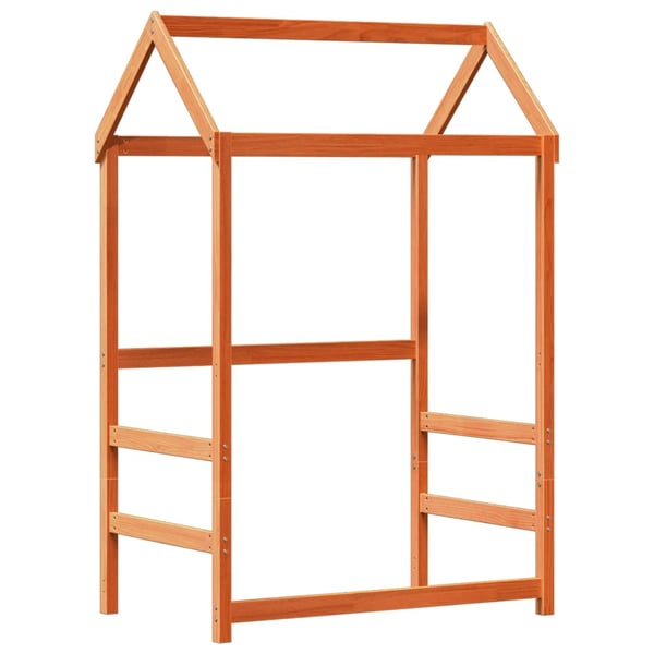 vidaXL Sengeramme med tak voksbrun 100x200 cm heltre furu