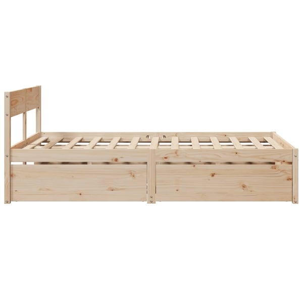vidaXL Sengeramme uten madrass hvit 135x190 cm heltre furu