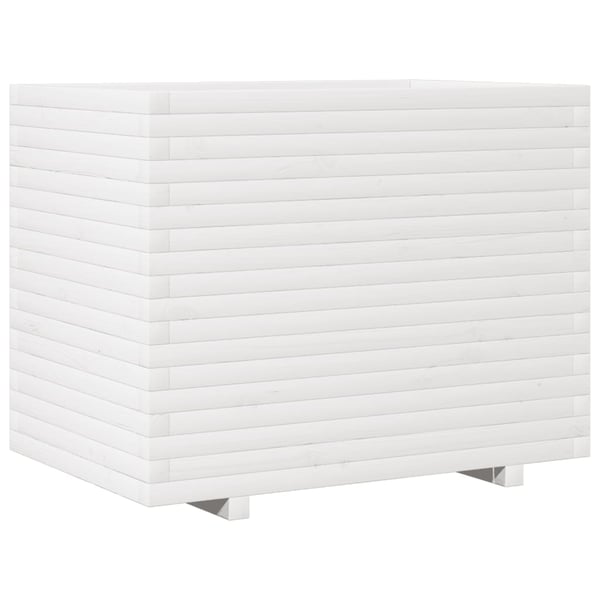 vidaXL Plantekasse hvit 90x60x72 cm heltre furu
