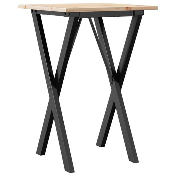 vidaXL Salongbord X-ramme 50x50x75 cm heltre furu og stål