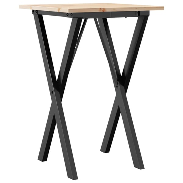 vidaXL Salongbord X-ramme 50x50x75 cm heltre furu og stål
