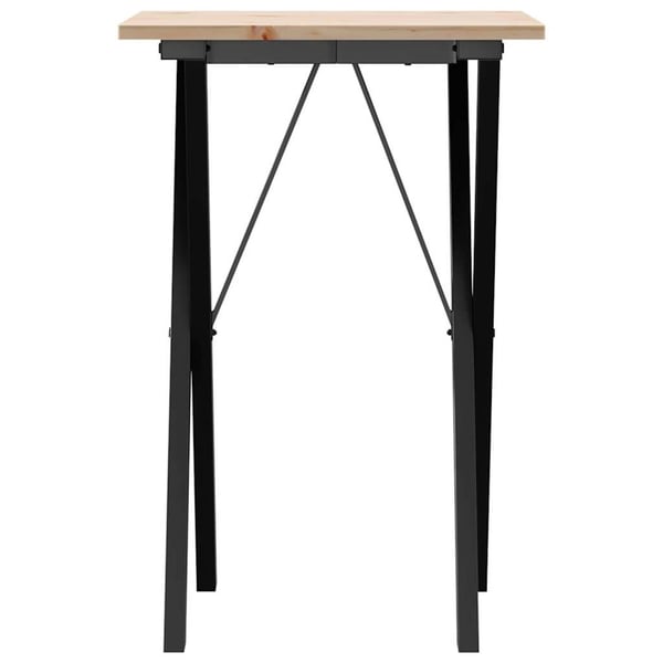 vidaXL Salongbord X-ramme 50x50x75 cm heltre furu og stål