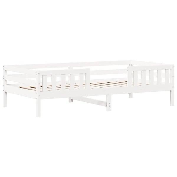 vidaXL husseng 100x200 cm massivt fyrretræ hvid