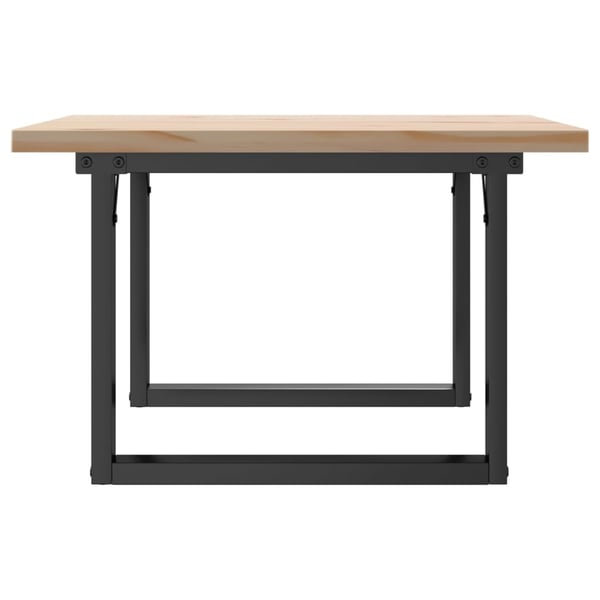vidaXL Salongbord O-ramme 70x70x40,5 cm heltre furu og stål