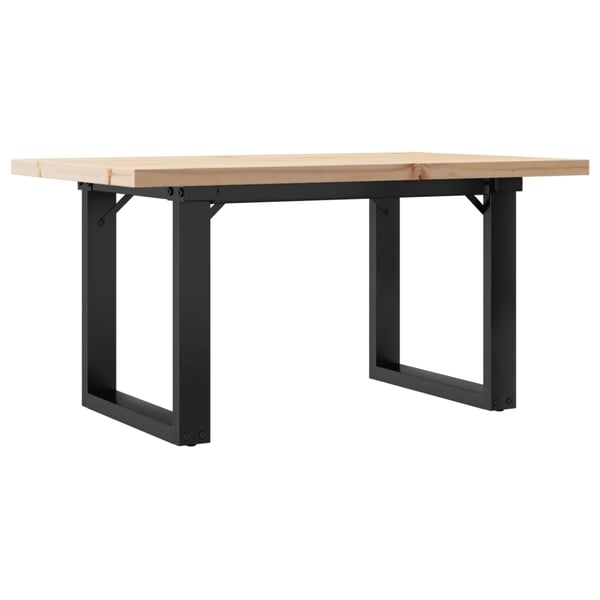 vidaXL Salongbord O-ramme 80x50x40,5 cm heltre furu og stål