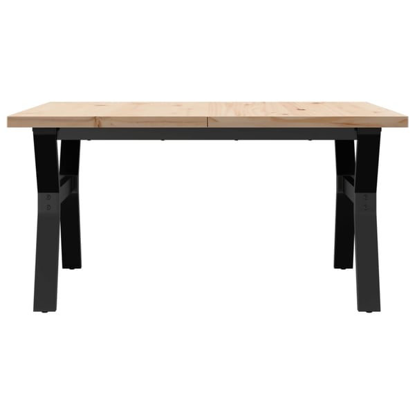 vidaXL Salongbord Y-ramme 90x90x45,5 cm heltre furu og stål