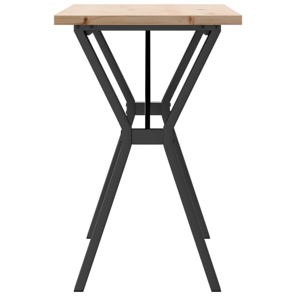 vidaXL Spisebord Y-ramme 100x50x75,5 cm heltre furu og stål