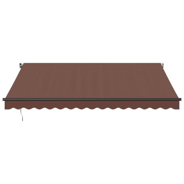 vidaXL Manuell uttrekkbar markise med LED brun 400x300 cm