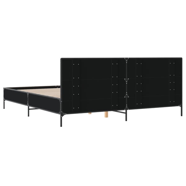 vidaXL Sengeramme svart 200x200 cm konstruert tre og metall