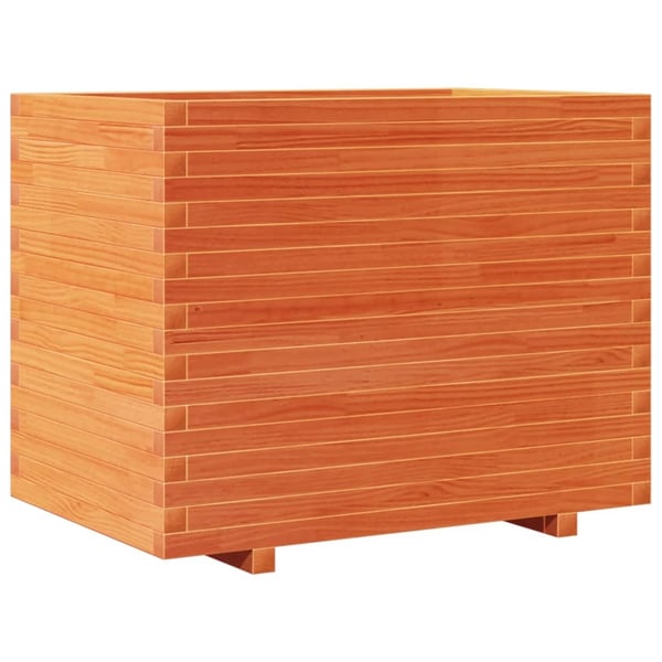 vidaXL Plantekasse voksbrun 90x60x72 cm heltre furu