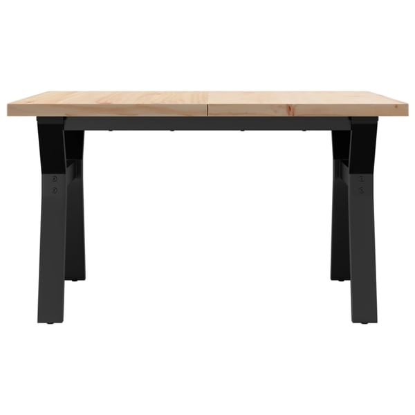 vidaXL Salongbord Y-ramme 80x80x45,5 cm heltre furu og stål