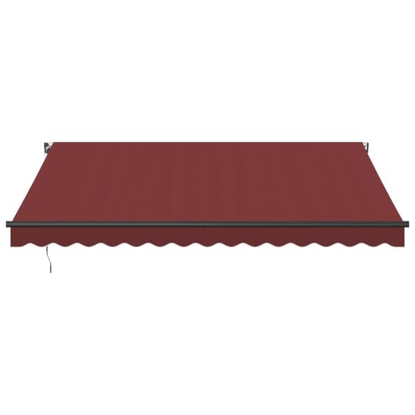 vidaXL Manuell uttrekkbar markise burgunder 400x300 cm