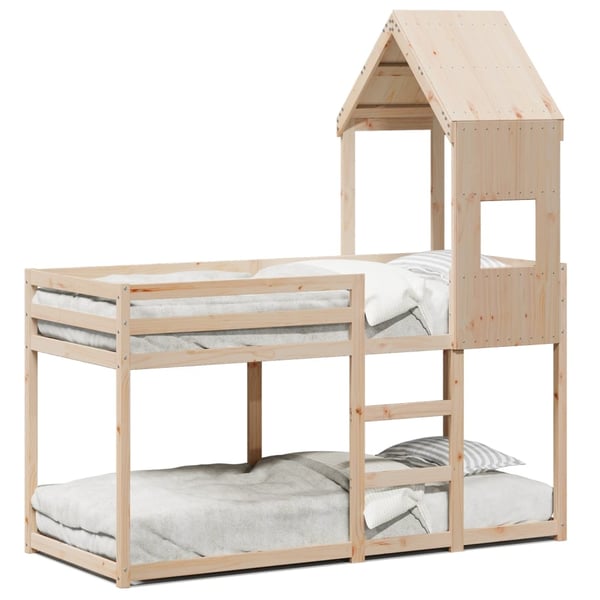 vidaXL Køyeseng uten madrass 90x190 cm heltre furu