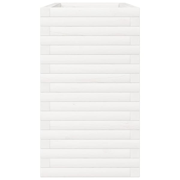 vidaXL plantekasse 90x40x68,5 cm massivt fyrretræ hvid