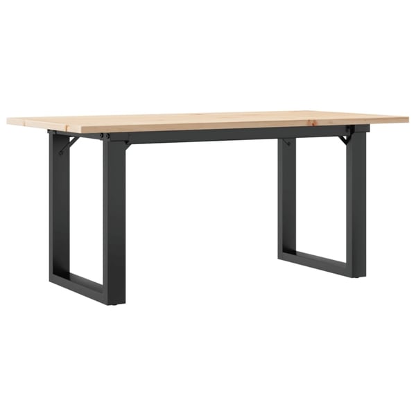 vidaXL Salongbord O-ramme 90x40x45 cm heltre furu og stål