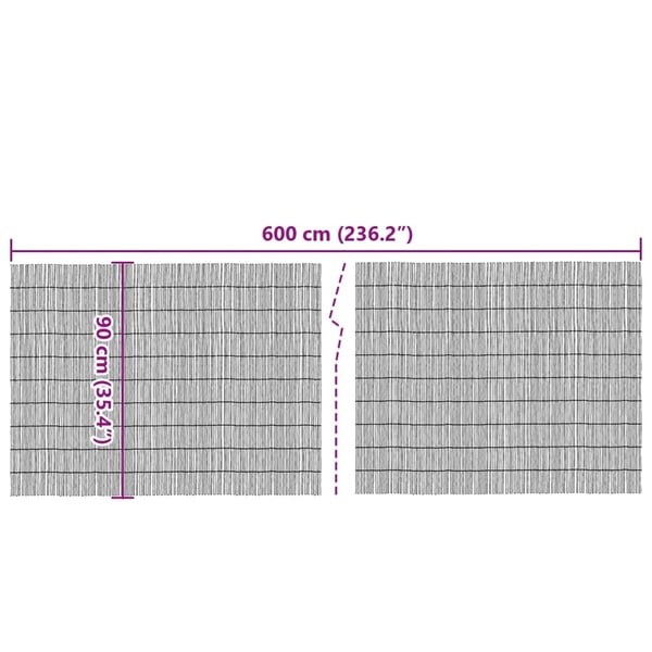 vidaXL Puutarha-aita 600x90 cm kaisla