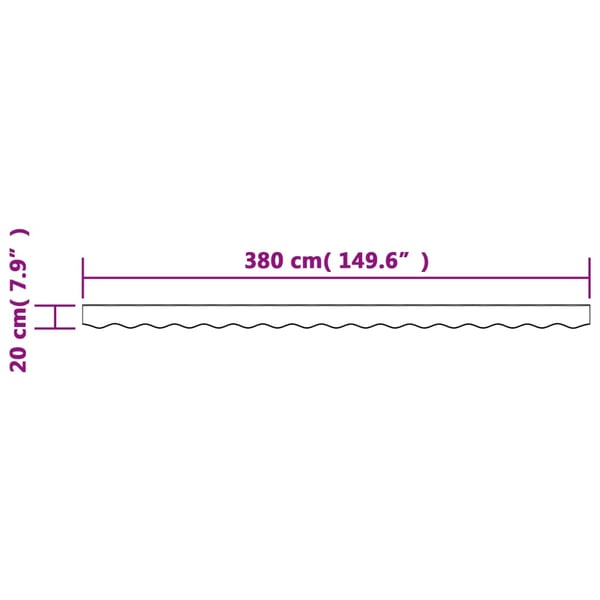 vidaXL Erstatningsstoff for markisekappe kremhvit stripe 4 m