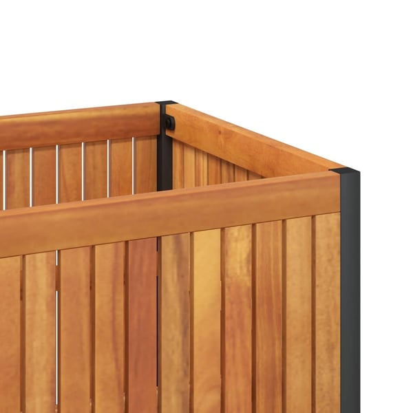 vidaXL Plantekasse 110x30x27,5 cm helte akasie og stål