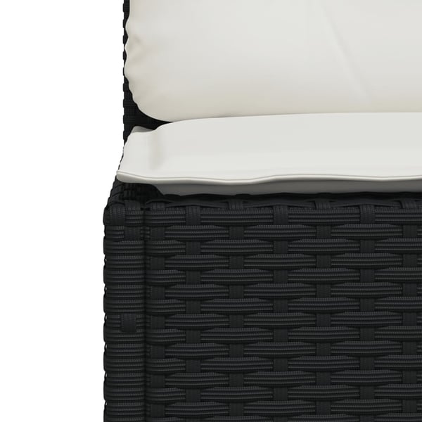 vidaXL sofamodul til haven med hynder polyrattan sort