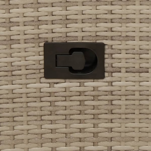 vidaXL havestol med lænefunktion og hynder polyrattan beige