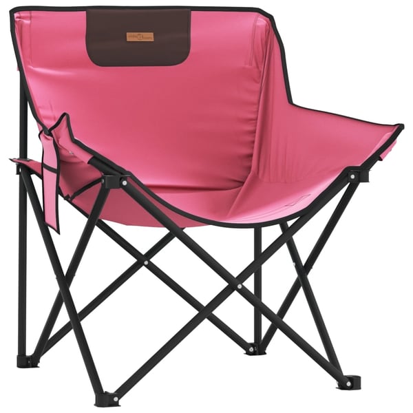 vidaXL campingstole med lommer 2 stk. foldbar lyserød