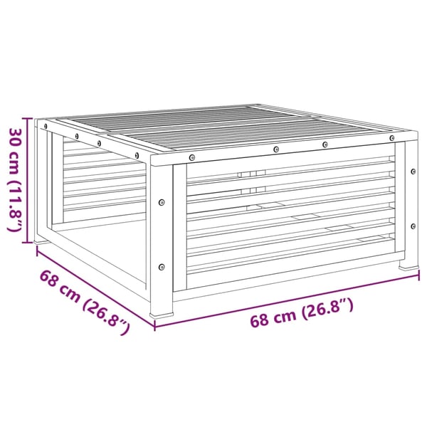 vidaXL Hagebord 68x68x30 cm heltre akasie