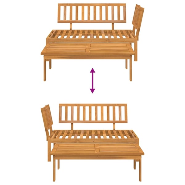 vidaXL Hagesofa paller 2 stk heltre akasie
