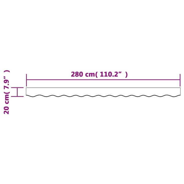 vidaXL Erstatningsstoff for markisekappe kremhvit stripe 3 m
