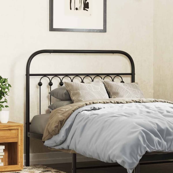 vidaXL udskiftningsgavl 100 cm metal sort